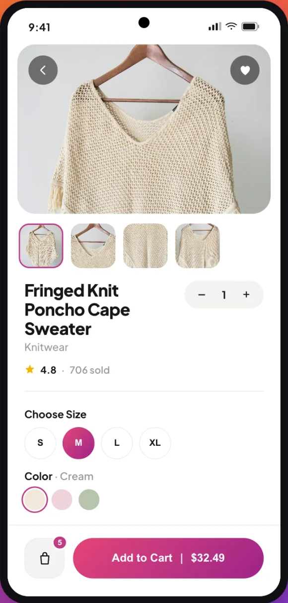 A product page