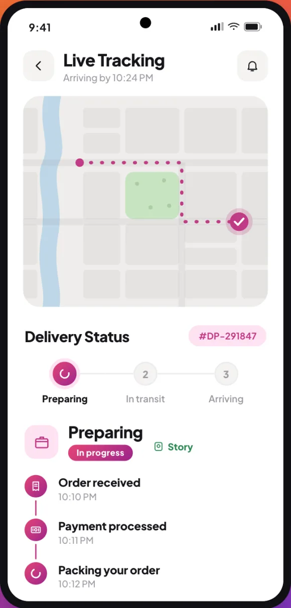 Live order tracking